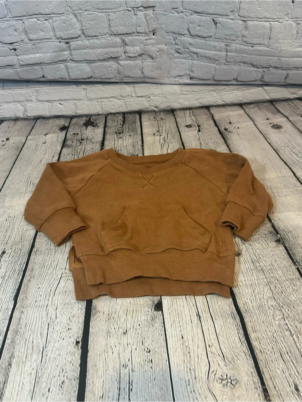 Little Bipsy Camel Color Crewneck Shirt
